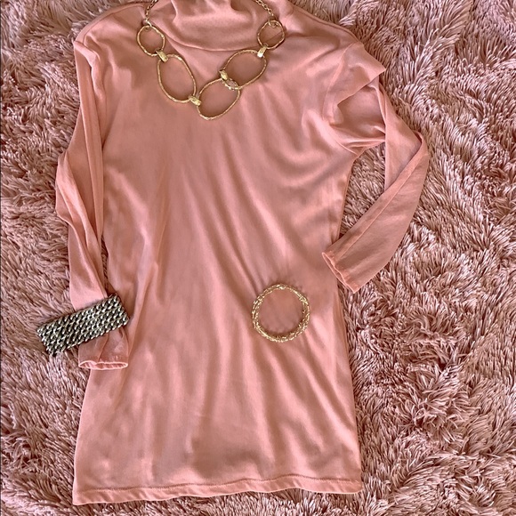 New York & Company Tops - NWOT SOFT PINK MESH 3/4 SLEEVE TOP